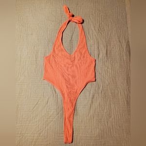 High-cut Halter Bodysuit